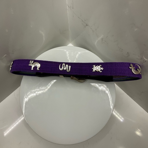 Western Belt Zuni Animal Motif Purple Belt 28" NWOT - Picture 14 of 16